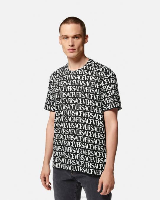 Versace ropa hombres camiseta por toda la prenda 6BPV1390 negro y estampado