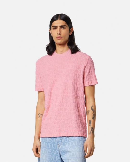 Versace ropa hombres camiseta tipo toalla 6BPV1353 un color