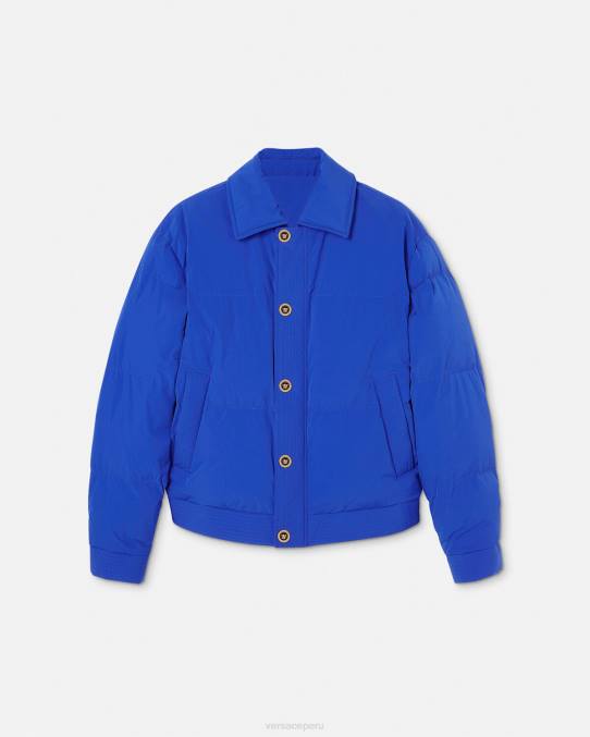 Versace ropa hombres chaqueta acolchada con medusa 6BPV1253 azul