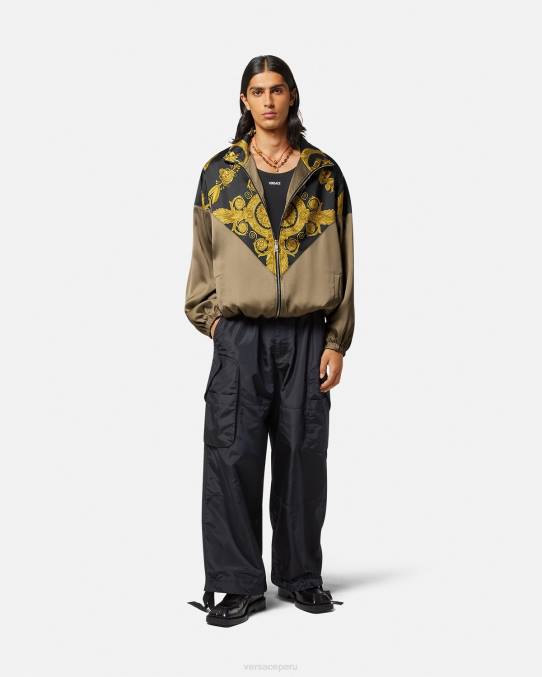 Versace ropa hombres chaqueta blusón barroco maschera 6BPV1236 imprimir