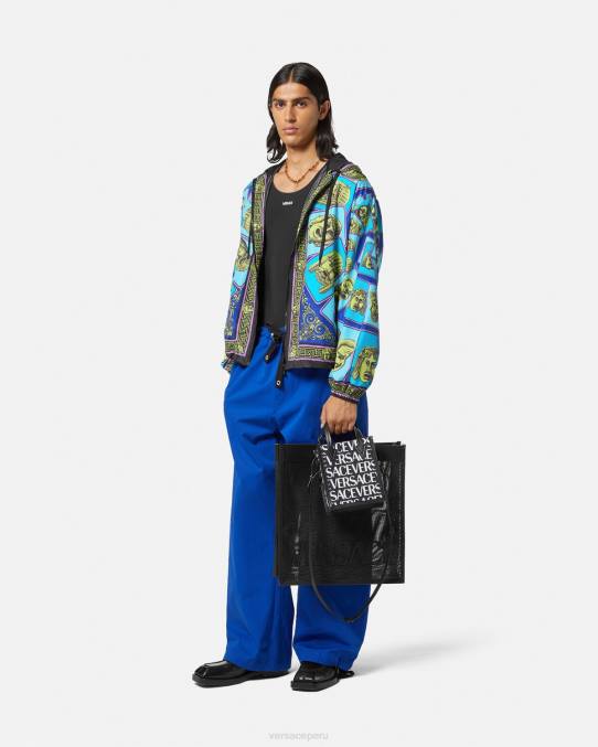 Versace ropa hombres chaqueta cortavientos le maschere 6BPV1235 imprimir