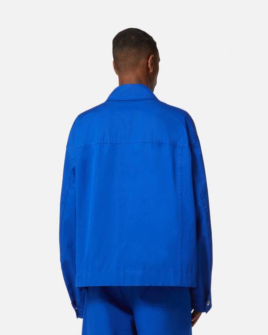 Versace ropa hombres chaqueta tipo cazadora con logo 6BPV1234 azul