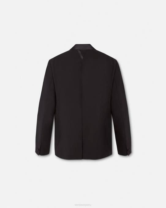 Versace ropa hombres chaqueta formal de lana 6BPV1260 negro