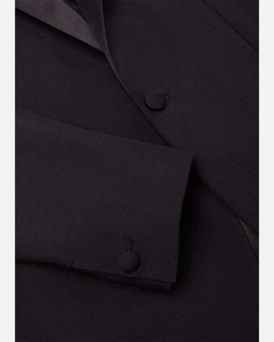 Versace ropa hombres chaqueta formal de lana 6BPV1260 negro