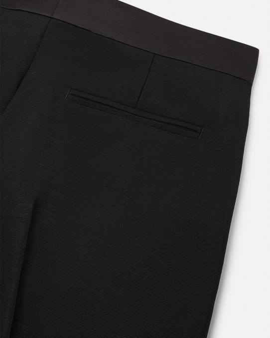 Versace ropa hombres pantalones formales de mezcla de mohair 6BPV1261 negro