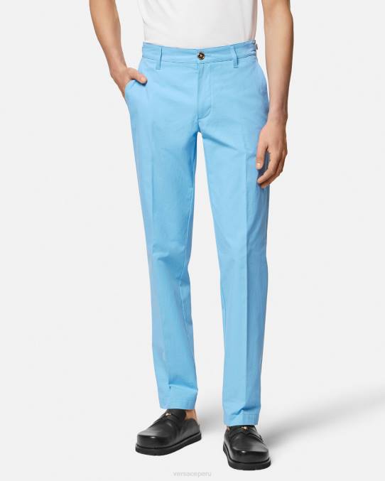 Versace ropa hombres pantalones grandes de medusa 6BPV1267 azul claro