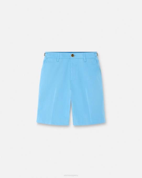 Versace ropa hombres bermudas con medusa biggie 6BPV1445 azul claro