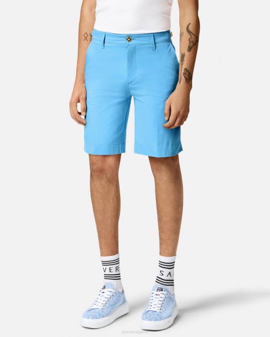 Versace ropa hombres bermudas con medusa biggie 6BPV1445 azul claro