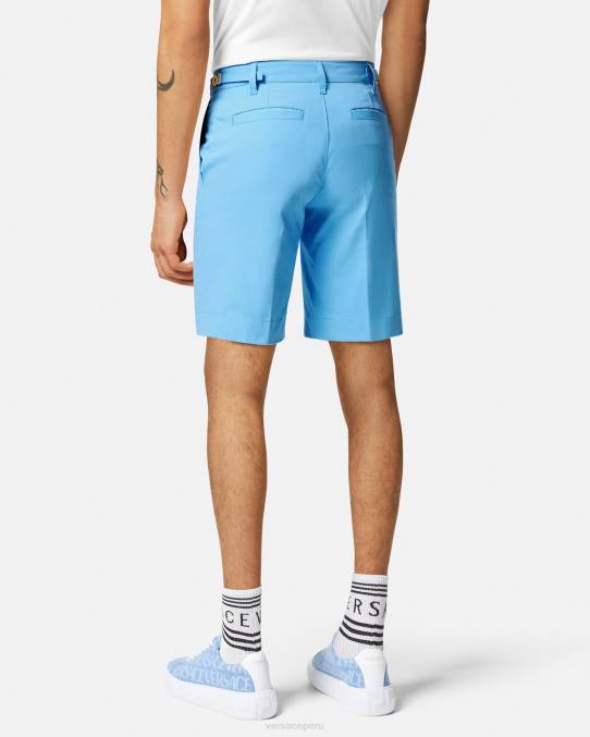 Versace ropa hombres bermudas con medusa biggie 6BPV1445 azul claro