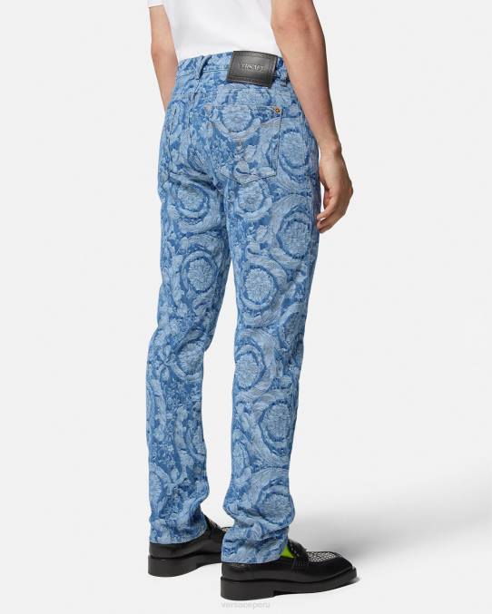 Versace ropa hombres jeans con silueta barroca 6BPV1448 Plano