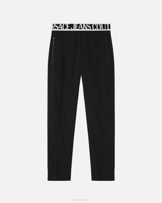 Versace ropa hombres pantalones con logo 6BPV2438 negro