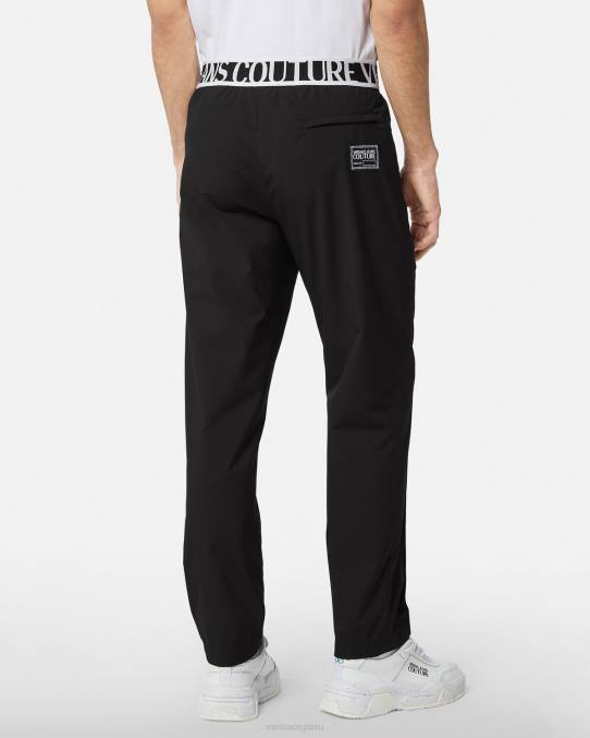 Versace ropa hombres pantalones con logo 6BPV2438 negro