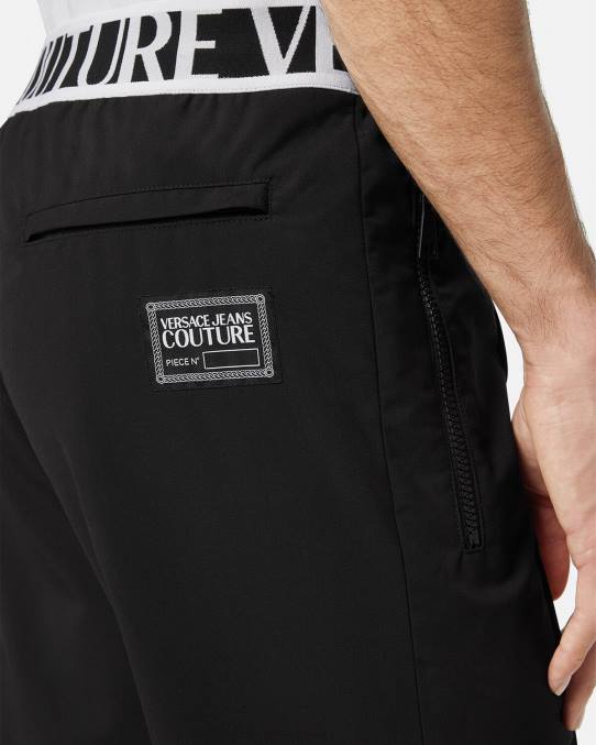 Versace ropa hombres pantalones con logo 6BPV2438 negro