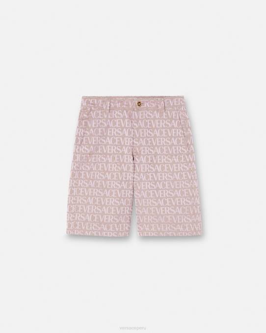 Versace ropa hombres pantalones cortos 6BPV1434 rosa y estampado