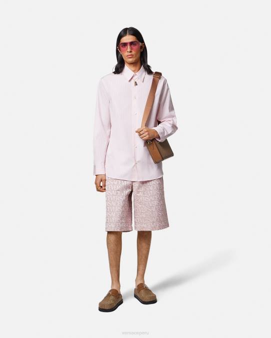 Versace ropa hombres pantalones cortos 6BPV1434 rosa y estampado