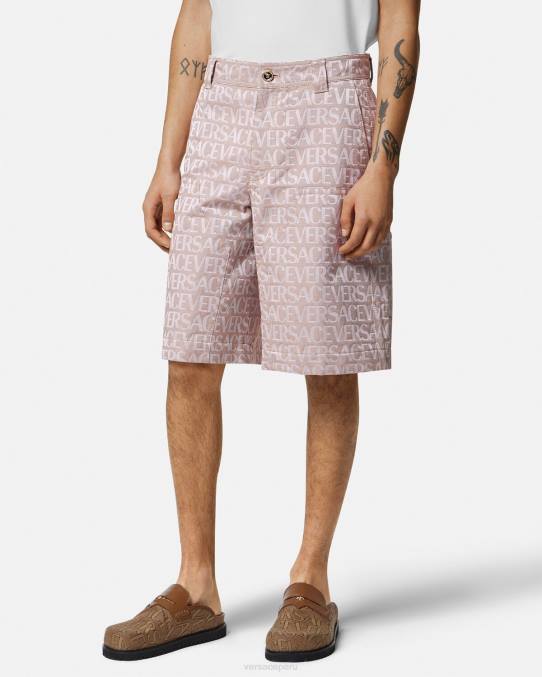 Versace ropa hombres pantalones cortos 6BPV1434 rosa y estampado