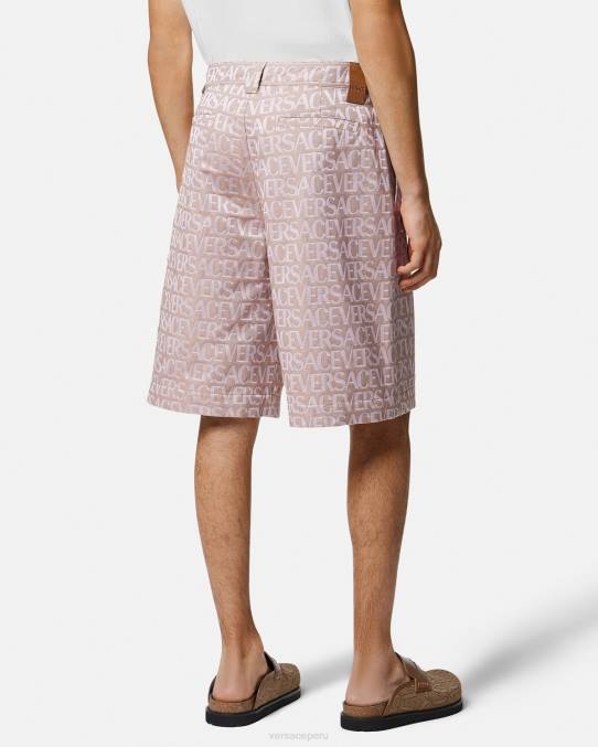 Versace ropa hombres pantalones cortos 6BPV1434 rosa y estampado