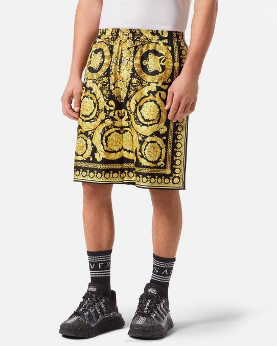 Versace ropa hombres pantalones cortos barrocos 6BPV1447 imprimir