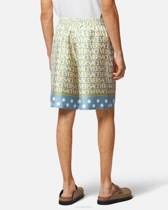 Versace ropa hombres pantalones cortos de seda 6BPV1438 imprimir