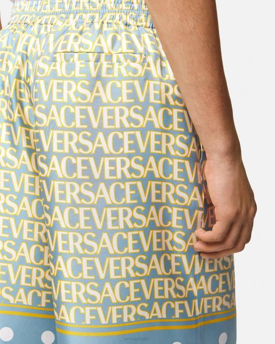 Versace ropa hombres pantalones cortos de seda 6BPV1438 imprimir