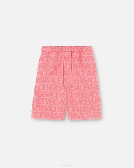 Versace ropa hombres pantalones cortos de toalla 6BPV1430 rosa