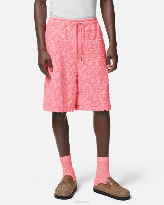 Versace ropa hombres pantalones cortos de toalla 6BPV1430 rosa