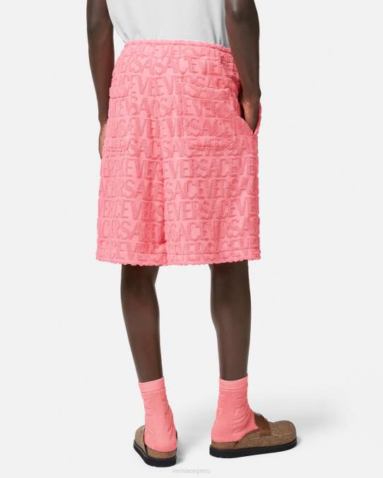 Versace ropa hombres pantalones cortos de toalla 6BPV1430 rosa