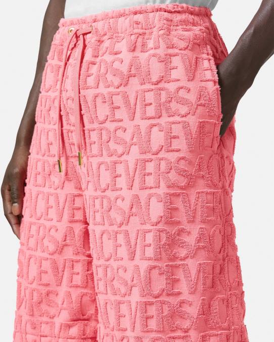 Versace ropa hombres pantalones cortos de toalla 6BPV1430 rosa