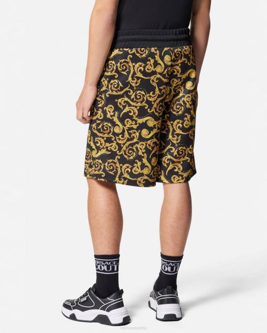 Versace ropa hombres pantalones cortos deportivos de alta costura 6BPV2382 oro negro
