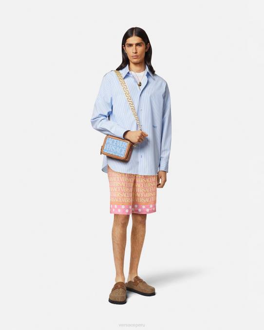 Versace ropa hombres pantalones cortos en mezcla de algodón 6BPV1440 imprimir