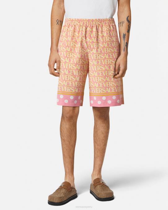 Versace ropa hombres pantalones cortos en mezcla de algodón 6BPV1440 imprimir