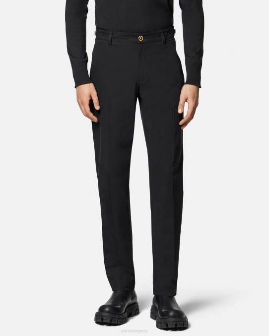 Versace ropa hombres pantalones grandes de medusa 6BPV1443 negro