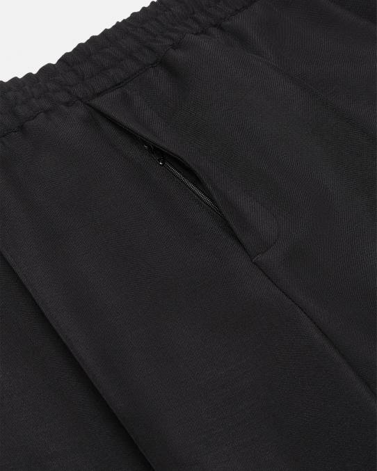 Versace ropa hombres pantalones jogger de mezcla de mohair 6BPV1450 negro
