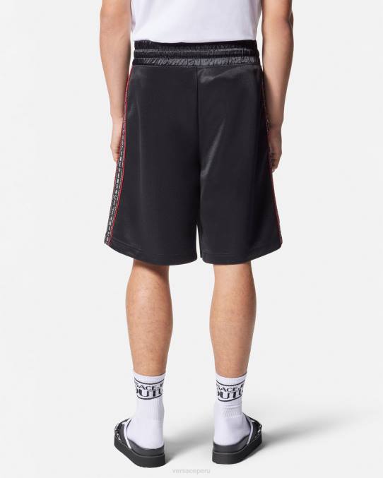 Versace ropa hombres shorts deportivos con logo 6BPV2432 negro