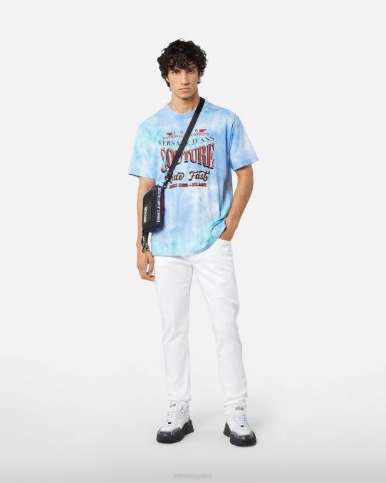 Versace ropa hombres vaqueros con logo 6BPV2440 blanco