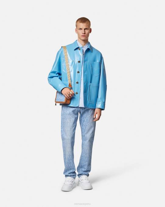 Versace ropa hombres vaqueros por toda la prenda 6BPV1435 azul