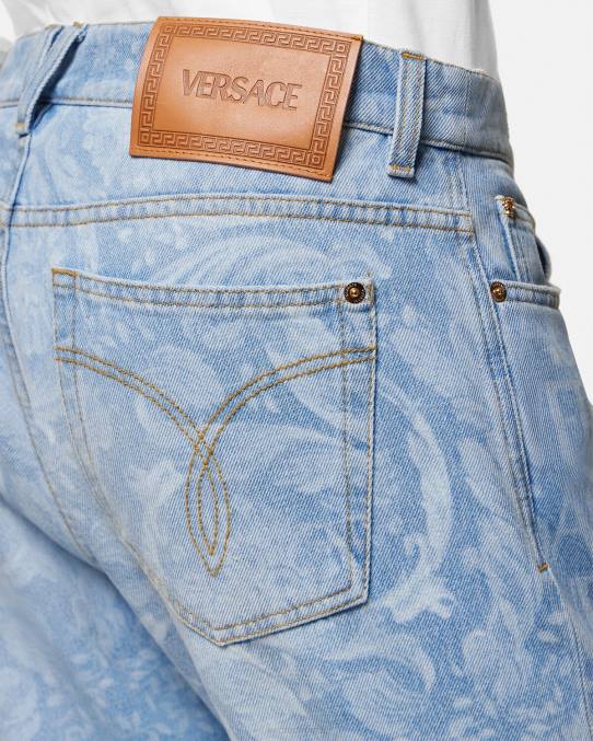 Versace ropa hombres vaqueros por toda la prenda 6BPV1435 azul
