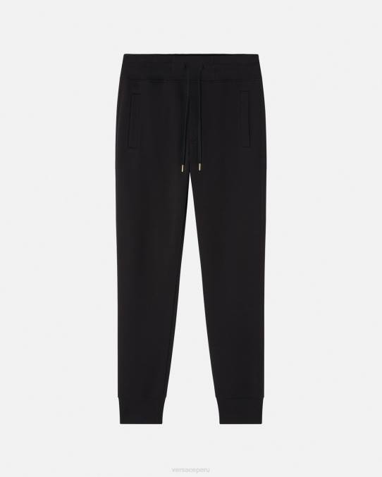 Versace ropa hombres pantalones deportivos con emblema en V 6BPV2436 oro negro