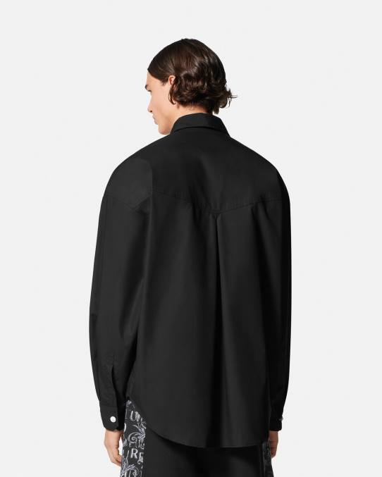 Versace ropa hombres camiseta con logo y número de pieza 6BPV2401 negro