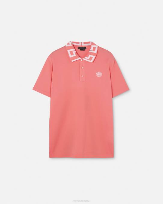 Versace ropa hombres polo con medusa greca 6BPV1357 rosa