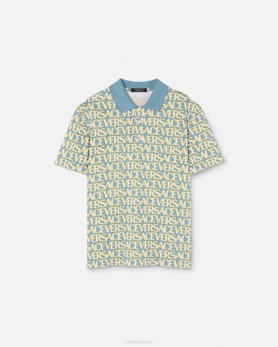 Versace ropa hombres polo de manga corta en toda la prenda 6BPV1355 imprimir