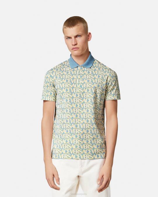 Versace ropa hombres polo de manga corta en toda la prenda 6BPV1355 imprimir