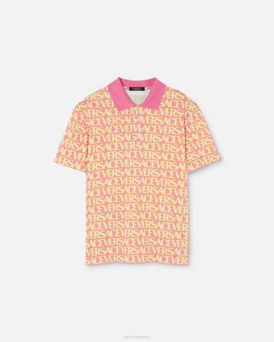 Versace ropa hombres polo de manga corta en toda la prenda 6BPV1356 imprimir