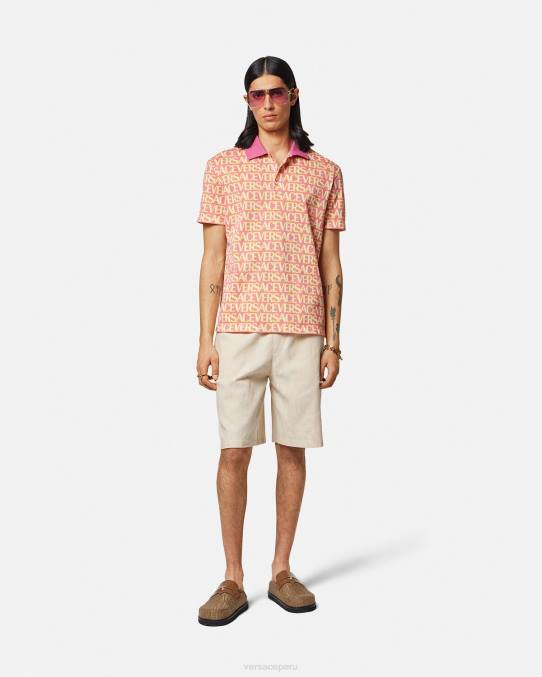 Versace ropa hombres polo de manga corta en toda la prenda 6BPV1356 imprimir