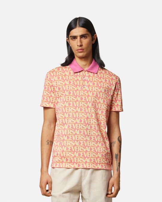 Versace ropa hombres polo de manga corta en toda la prenda 6BPV1356 imprimir