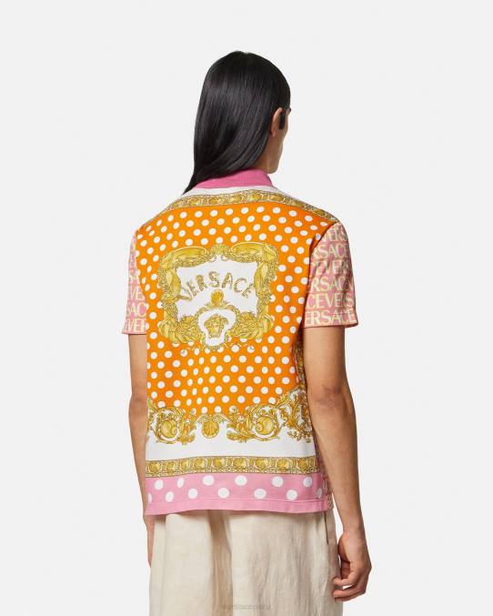 Versace ropa hombres polo de manga corta en toda la prenda 6BPV1356 imprimir
