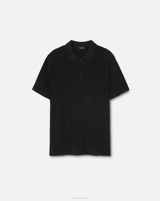 Versace ropa hombres polo greca 6BPV1394 negro