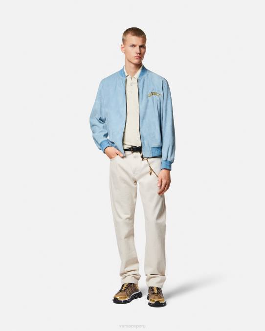 Versace ropa hombres polo de punto de manga corta la greca 6BPV1329 beige