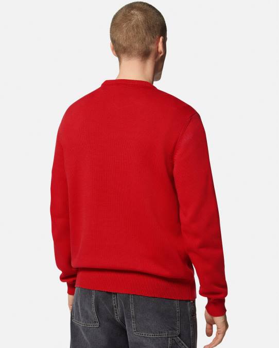 Versace ropa hombres suéter con bordado barroco en intarsia 6BPV1345 rojo