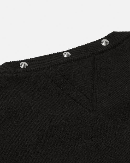 Versace ropa hombres suéter con tachuelas en espiral 6BPV1346 negro